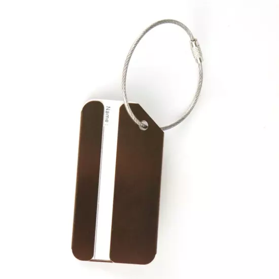 Travel Aluminium Plane Luggage Tags Suitcase Label Name Address ID Baggage Tag ^