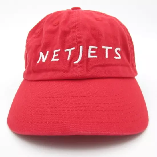 Netjets Airplane Signature Series Berkshire Hathaway Adjustable Red Hat (B)