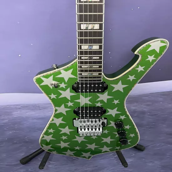 Factory Custom electric guitar ice man color stars top tremolo iban hot sale