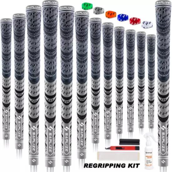 MultiCompound Hybrid Golf Grips, 13 Piece with Complete Regripping Kit, Midsize