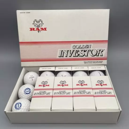 Vintage RAM Golden Investor Golf Balls 15 Balls Surlyn Cover