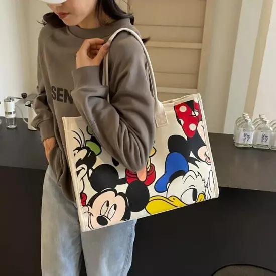 DISNEY MICKEY PLUTO WOMEN HANDBAGS New Versatile Travel Tote Shoulder Ladies Bag