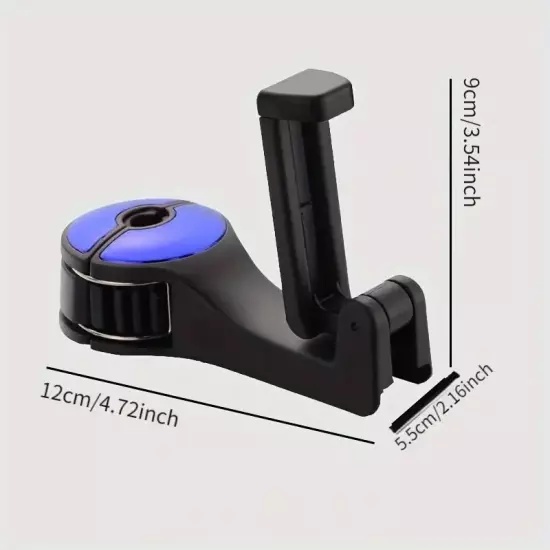 Multifunctional 2 in 1 Car Hook Hidden Mobile Phone Holder Bracket Car Clip Rear