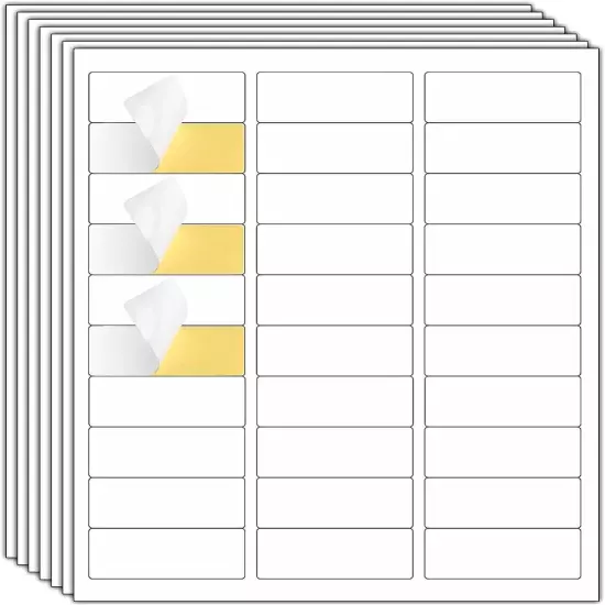 HABGP Return Address Labels, 1" X 2-5/8" Matte 1*2.58 inches, White 