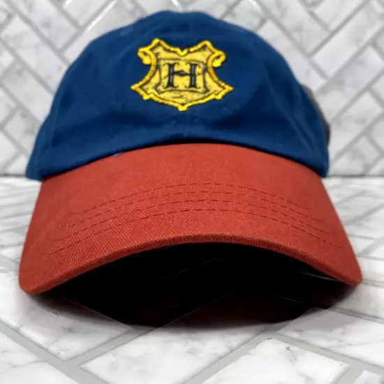 NWT Harry Potter Hat Hogwarts Crest Logo Snapback Cap New With Tags Dad Cap Blue