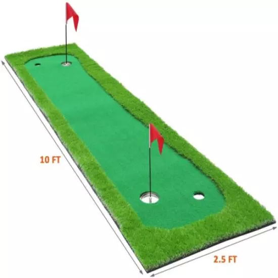 SkyLife Golf Putting Green Mat 2.5'x10', Professional Golf Practice Training Aid