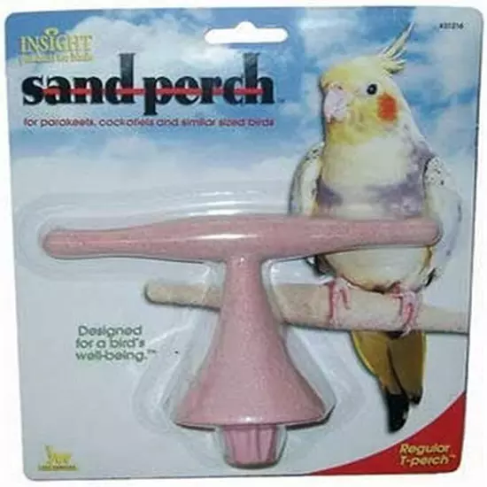 JW Sand T-Perch For Parakeets Cockatiels And Similar Sized Birds Attach Anywhere