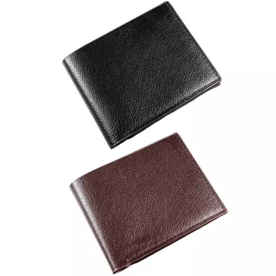 Genuine Leather Men Wallets Real Cowhide Wallets For Man Black Walete Short O5U9