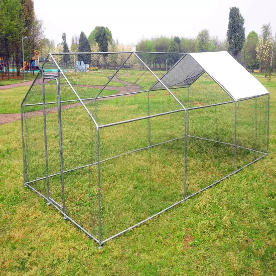 20 x 10 ft Metal Chicken Run Coop Walk-in Poultry Cage Hen HouseHabitat Cage