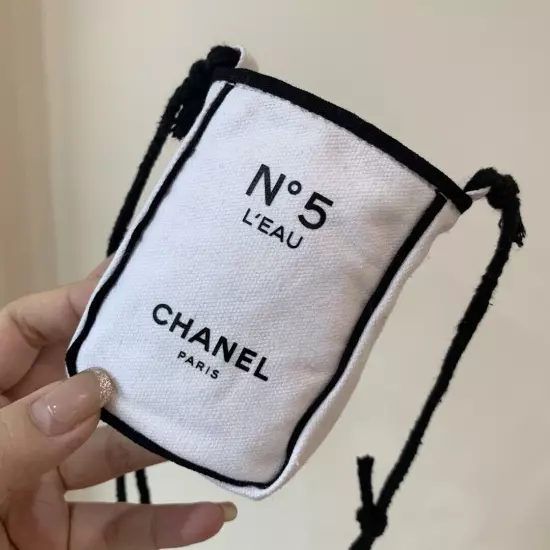 Chanel Beauty No 5 L’eau Canvas Mini Pouch With Adjustable Strap