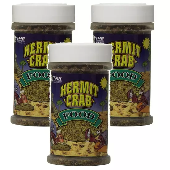 Florida Marine Research 3 Pack of Hermit Crab Food, 4 Ounces each