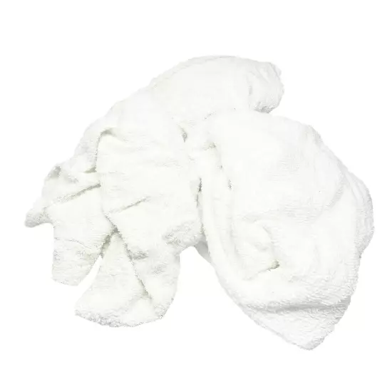 New White Terry Towel Rags - 5 lbs. Compressed Box Multipurpose Cleaning Towels