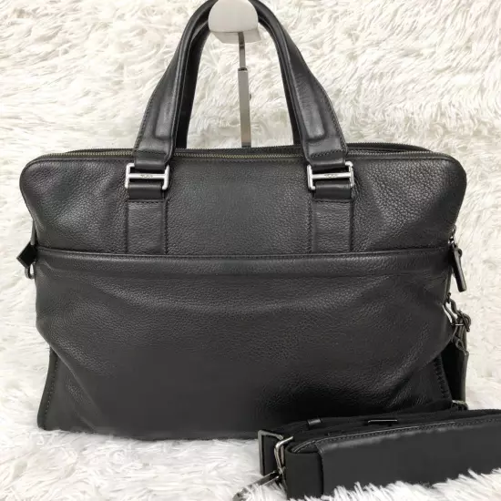 All Leather Tumi Business Bag 2Way Black 3 Layer Grained A4 Available