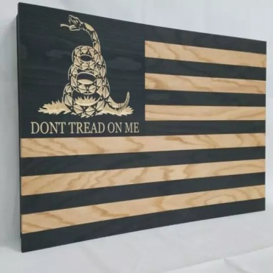 36" Dont Tread On Me Gadsden Flag Gun Concealment Cabinet Hidden Firearm Storage