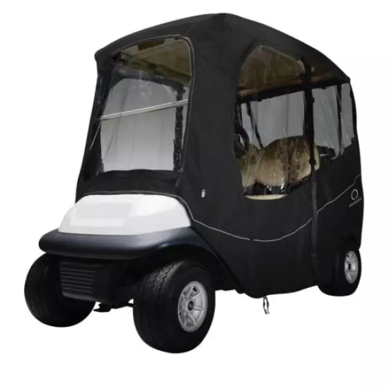 Classic Accessories Black 2 Passenger Deluxe Golf Cart Enclosure For Short Tops