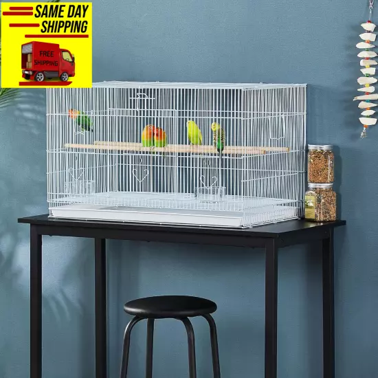 Yaheetech 30-Inch Stackable Flight Bird Cages for Parakeets Cockatiels Conures F