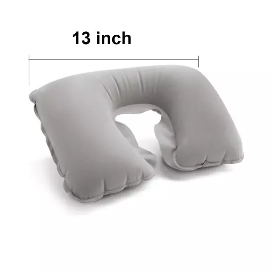 Inflatable Travel Pillow Neck Air Cushion U Rest Compact Plane Spa Car Soft 3Pk