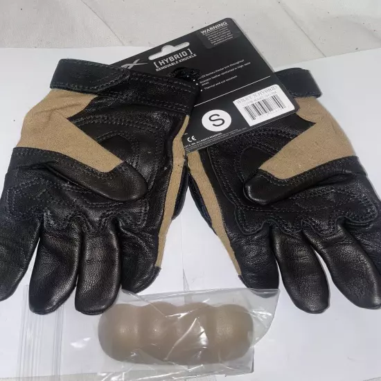 Wiley X Hybrid Coyote Size Small G241, Removable Knuckle Tactical Gloves, pair