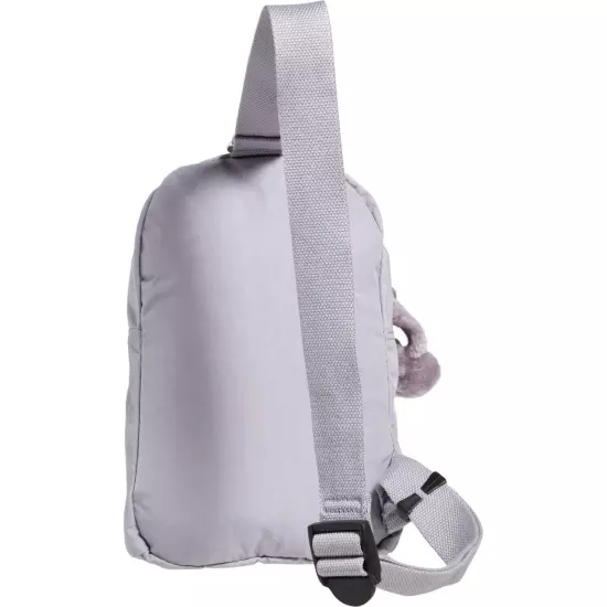 Kipling KLYNN SLING Crossbody DURABLE Bag GREY 9"x13"x4" PLUSH MONKEY New $109