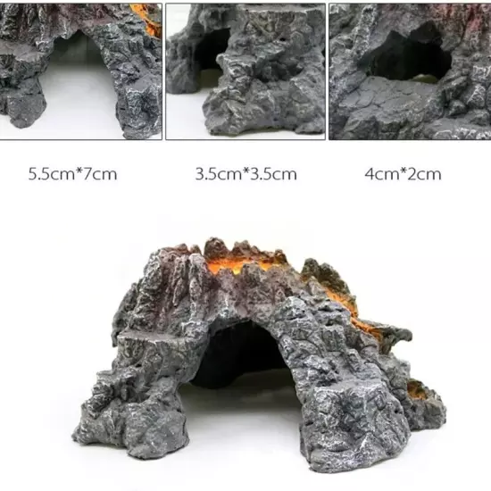 Resin Volcanics Aquariums Shelter Cave Fishtanks Decoration Terrariums Landscape