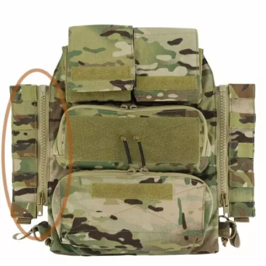 1 Pair Zipper Plate Side Molle Panel for Hunting CP1.0 / CP2.0 Zip Back Pack