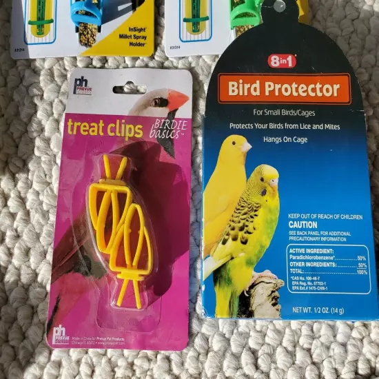 Brand New Pet Supplies for Small Birds Millet Feeder, Perches, Bird Bath, Swings