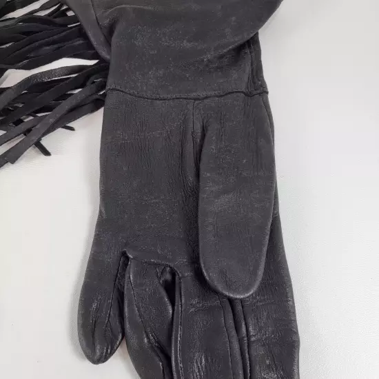 Churchill Glove Western Fringed Biker Gauntlet Men's Sz L Gloves Made in the USA