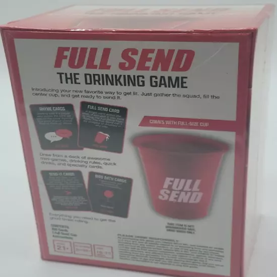 NEW FULL SEND The DRINKING GAME Card Cup PARTY FUN Nelk Boys QUICK SHIP