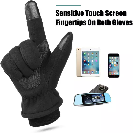 Winter Waterproof Gloves for Men: Women Gloves for Running Touchscreen