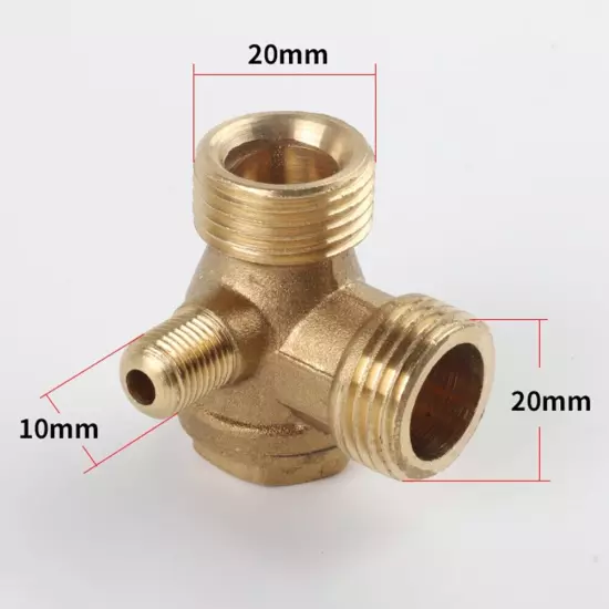 Reliable Copper Check Valve for Air Compressor Easy Installation 20x20x10mm