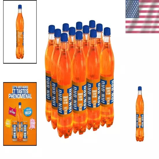 Thirst-Quenching Irn Bru - Original Flavor Soft Drink, 12 Bottles of 16.9 oz