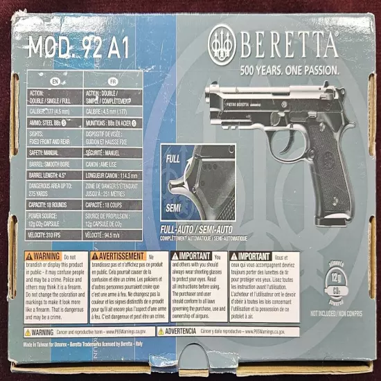 Beretta Model 84FS CO2 Blowback Airgun- (2274300) Used 