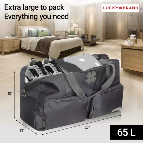 Lucky Travel Duffel Bags 65L, Gym Bag, Travel Bag & Large Duffle Bag for Men, Fo