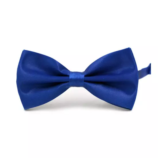 Men Bowtie Classic Wedding Party Bow Tie Solid Color Adjustable Necktie