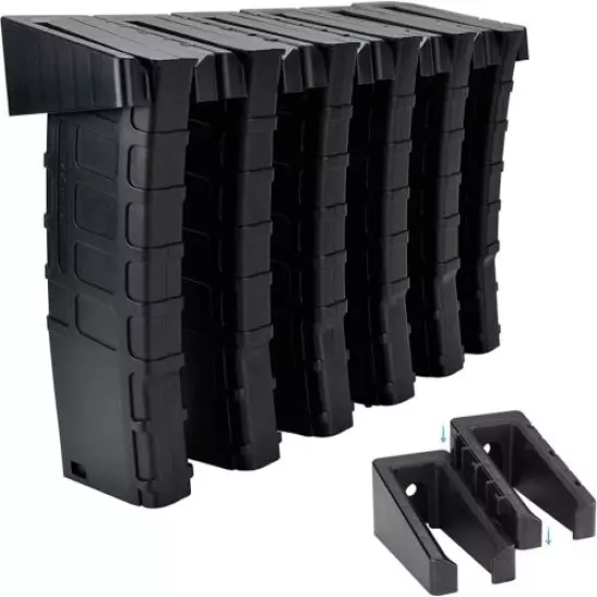 Rifle Magazine Wall Mount, 6 Detachable Wall Mags Storage Organization System