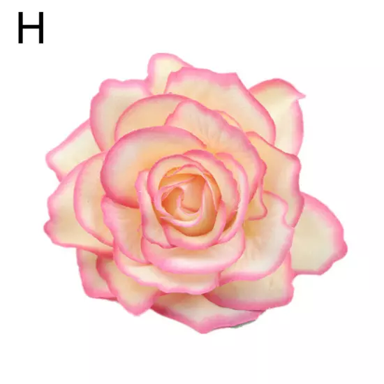 Artificial Rose Flower Hairpin Wedding Bridal Brooch Womens Hair Clip Headwear