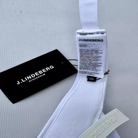 New J .Lindeberg Yaden Visor White adjustable strap one size free ship