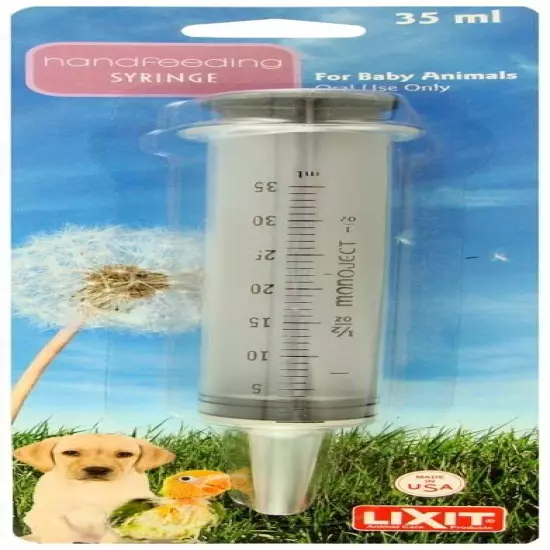 Lixit Hand Feeding Syringe 35 cc For Baby Birds and Small Animals