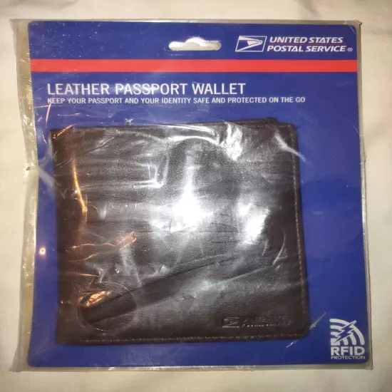 2 Black USPS Passport Wallets. Sonic Eagle RFID Protection 5 Card Slots, ID