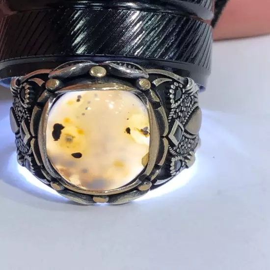 Agate Ring Men Silver 925,Sterling,Rare,Aqeeq,Royal,Luxury خاتم عقيق يمني داودي