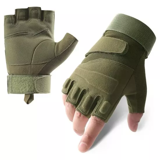 Military Army Shooting Fingerless Gloves Half Finger Tactical Gloves for Men