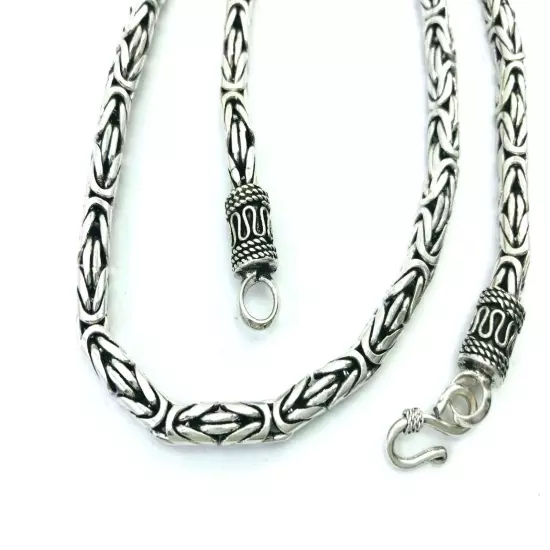 Sale!! Sterling Silver 5 mm Bali Chain/Byzantine Necklaces 18"(46 cm)