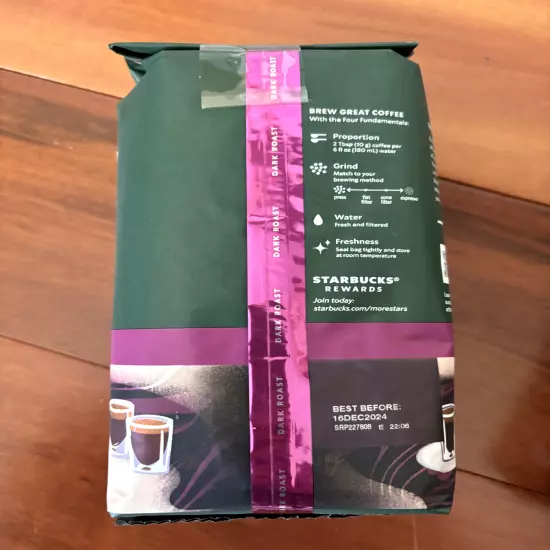 Starbucks Whole Bean Coffee Dark Roast Coffee Espresso Roast 3 BAGS