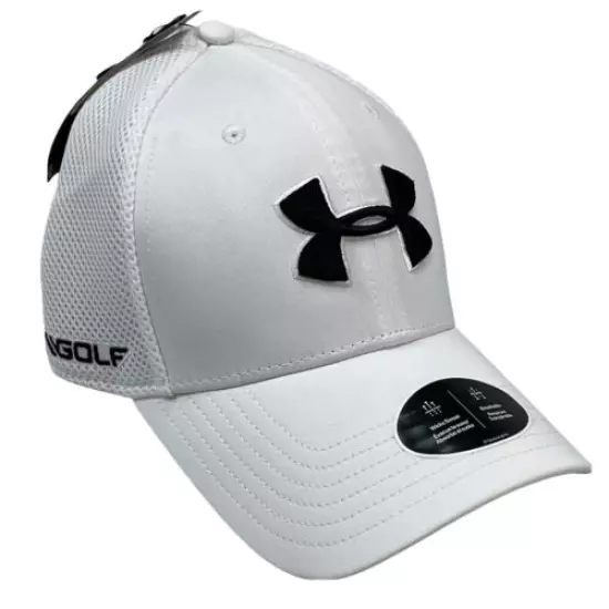 Under Armour Microthread White Mesh Mens Golf Hat Mens Size Medium/Large