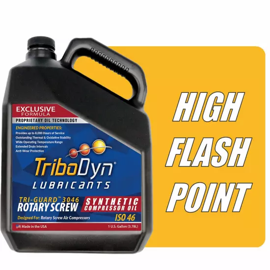 TriboDyn TRI-GUARD 3046 ISO 46 Rotary Screw Synthetic Compressor Oil - 1 GAL