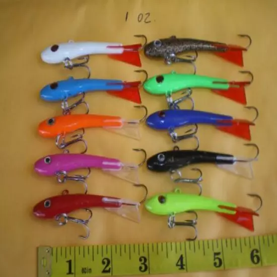 15 PCS. MINNOW JIGGING/CASTING FISHING LURE BAIT/ICE FISHING 1 OZ. CHOOSE COLOR