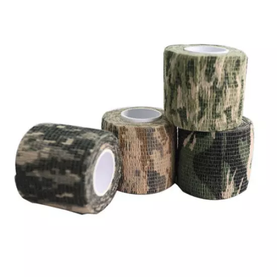 Self-adhesive Non-woven Camouflage WRAP RIFLE GUN Hunting Camo Stealth Tape-ac