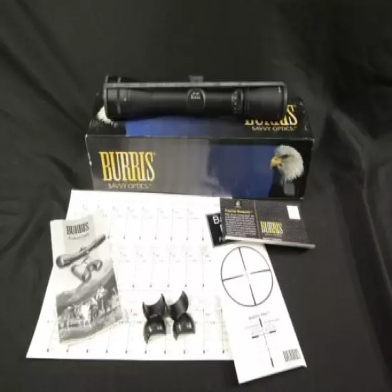 US Burris 3-12x32mm 1" Ballistic Plex Reticle Variable Pistol Scope, Covers, Box