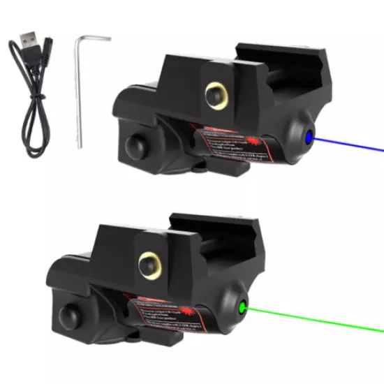 Compact USB Rechargeable Pistol Gun Laser Sight For Glock 17 19 Taurus G2c G3C 