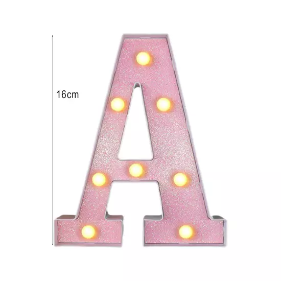 Led Light Up Letter,Pink Marquee LED Letter Lights 26 Alphabet,Lighted Letters A